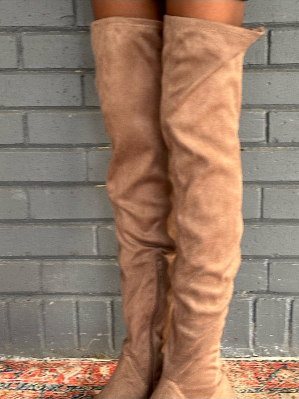 Steve Madden Taupe Over-the-Knee Suede Boots